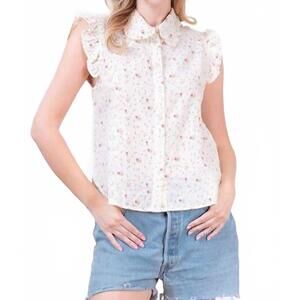 NEW TAELYNN eleonora top in white